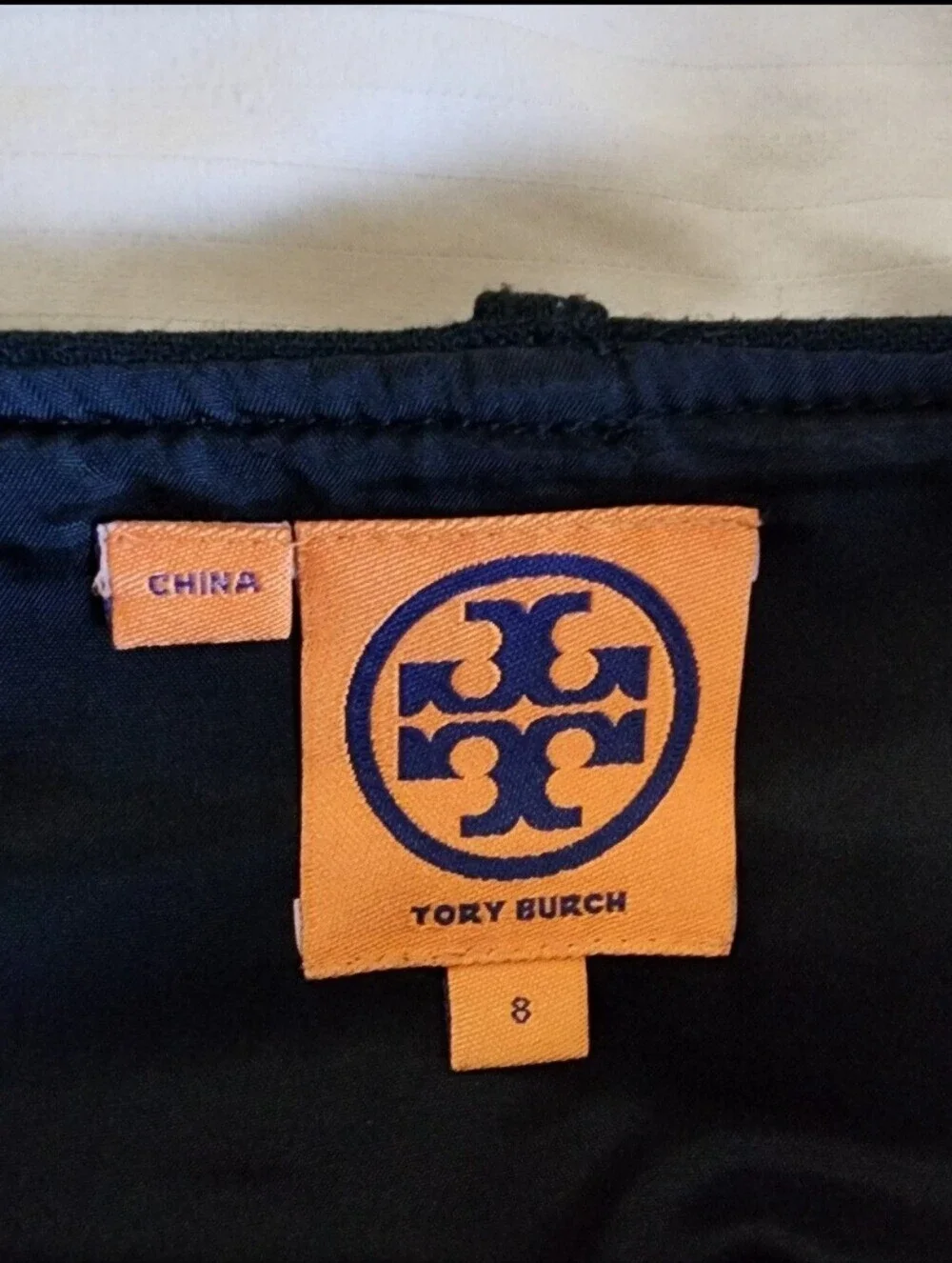 Tory Burch Black Wool Blend Pencil Skirt Lined Size 8 Belt Loops